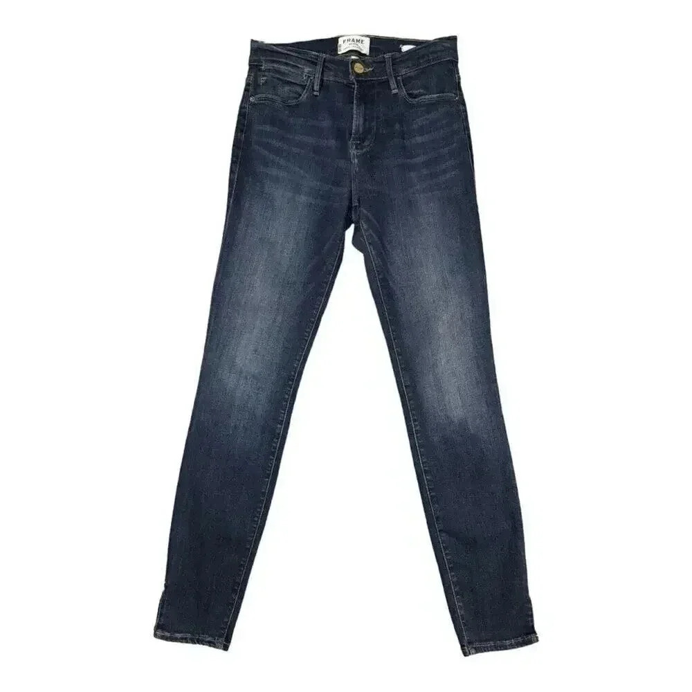 Frame Denim Women’s Size 26 (Size 4) Le High Skinny Wythe‎ Slit Hem Jeans EUC